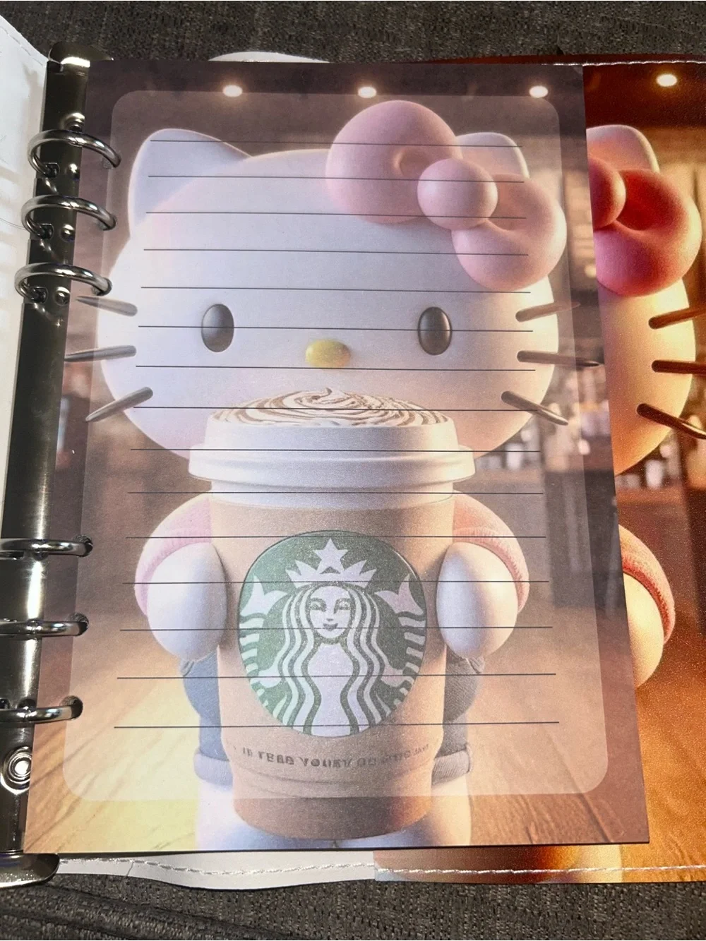 Hello Kitty Coffee A5 soft Binder with pape